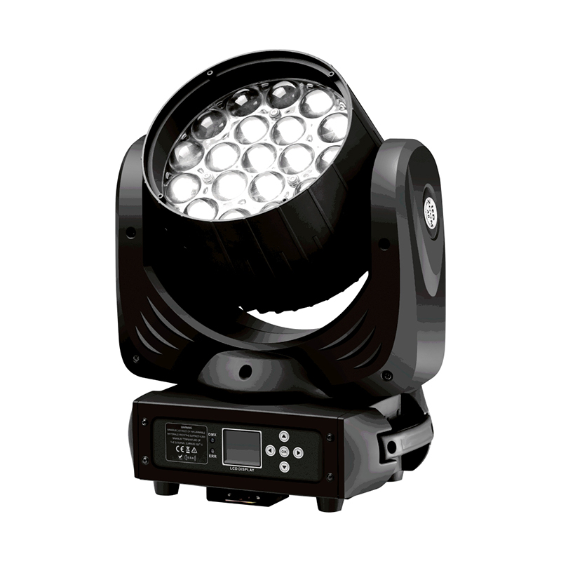 19颗12瓦调焦染色四合一LED摇头灯