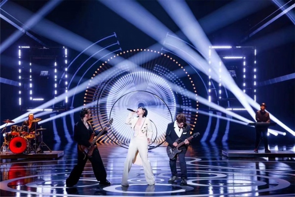 光彩鲜艳多色舞台灯光