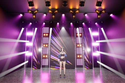 光彩鲜艳多色舞台灯光