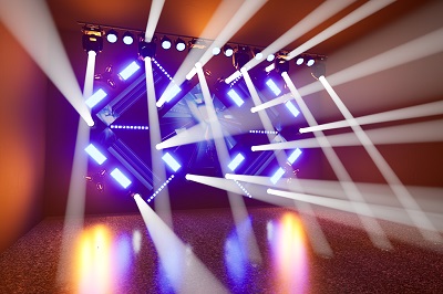 光彩鲜艳多色舞台灯光