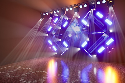 光彩鲜艳多色舞台灯光